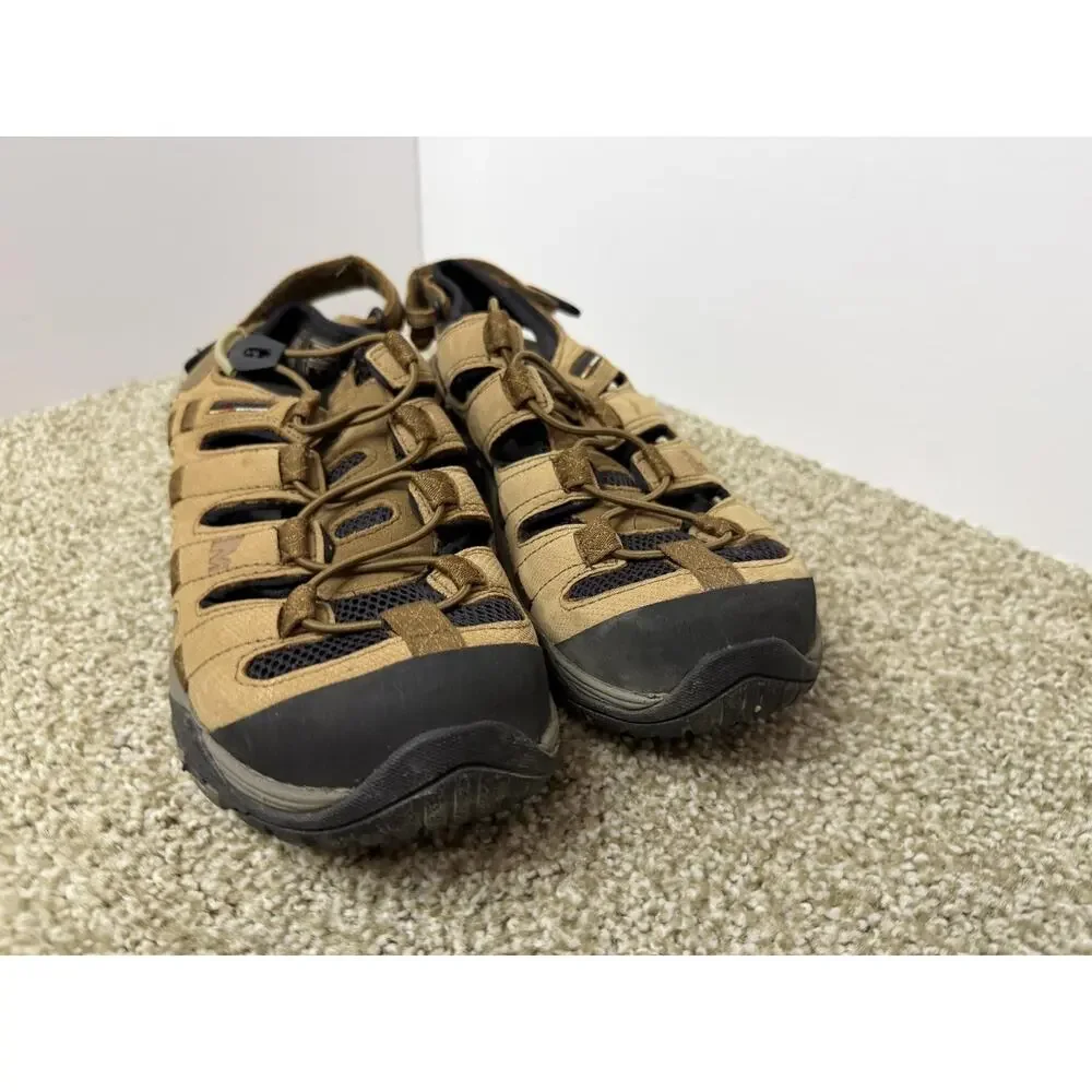 Merrell Kangaroo Sandals Mens Size 10 Brown Continuum Vibram Trail Slip-On